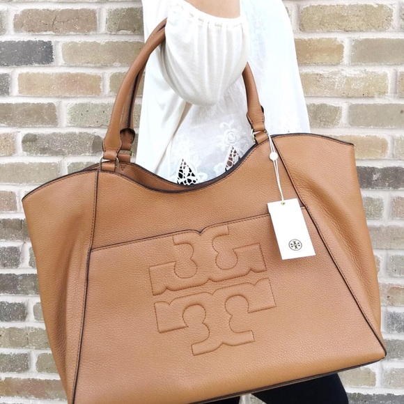 Tory Burch Bombe Large east West Tote bark tan - Picture 3 of 7